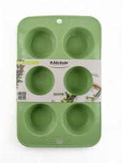 Форма для маффинов Attribute Olive 6 ячеек