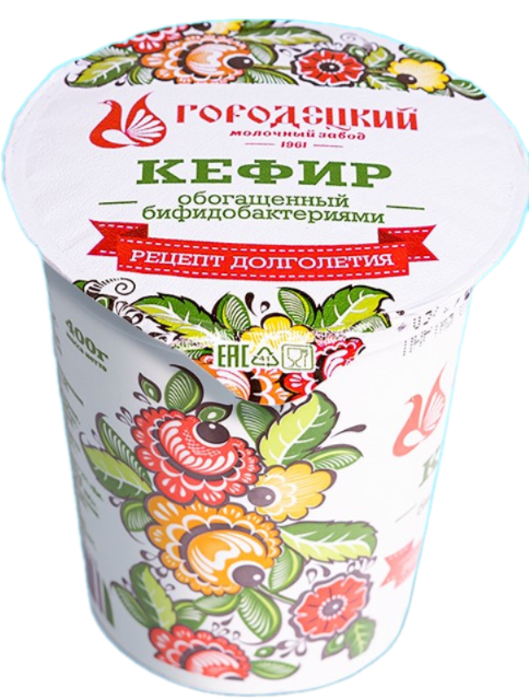 Кефир Городецкий молочный завод обогащенный лактулозой 3.5%, 400г