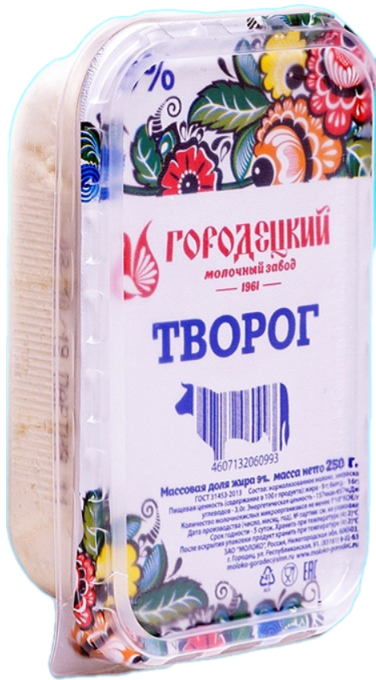 Творог Городецкий молочный завод ГОСТ 9%, 250г