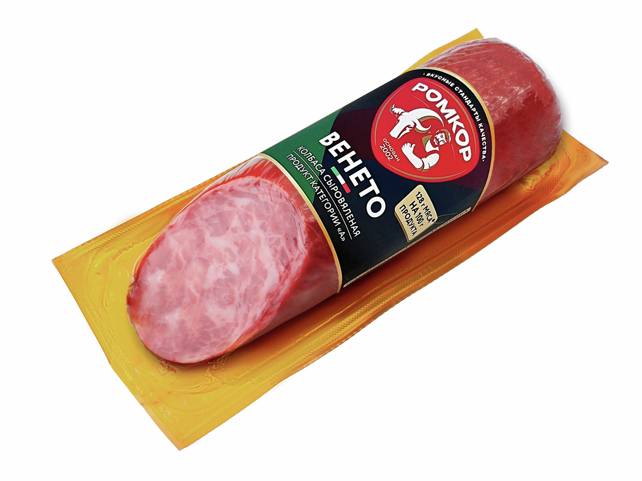 Колбаса Ромкор Венето сыровяленая срез, 200г