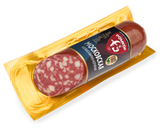 Колбаса Ромкор Московская варено-копченая срез ГОСТ, 200г