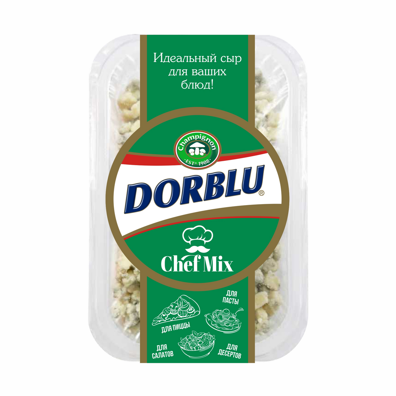 Сыр Dorblu Chef Mix с голубой плесенью 56%, 100г купить с доставкой на дом,  цены в интернет-магазине