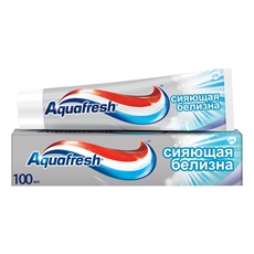Зубная паста Aquafresh Сияющая белизна отбеливающая для тройной защиты полости рта с фтором, 100мл