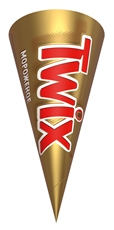 Мороженое рожок Twix Карамель-какао двухслойное 5%, 68г