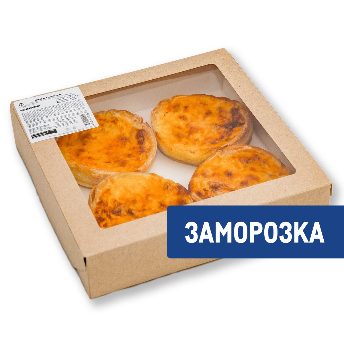 Киш Хлеб маркет хлебом едины с томатами замороженный (75г x 4шт), 300г ...