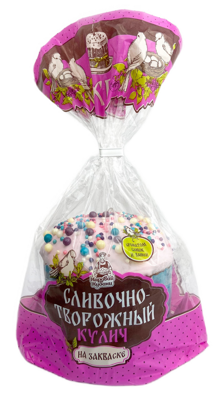 Кулич Каравай Кубани сливочно-творожный на закваске, 300г