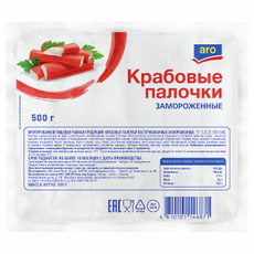 aro Крабовые палочки замороженные, 500г