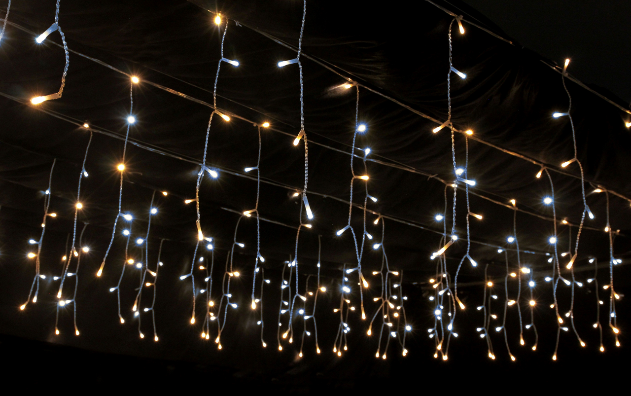 Tarrington House Электрогирлянда занавес 480Led теплый белый и холодный белый, 28.5 x 0.5м