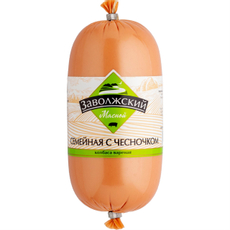 Колбаса Заволжский МК Семейная с чесночком вареная, 400г