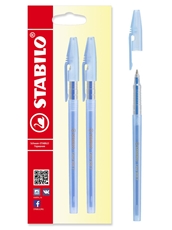 Ручка шариковая Stabilo liner 808 F синяя дымчатая, 2 шт