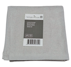 Tarrington House Полотенце серое велюр 320 г/м2, 30 х 30см