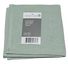 Tarrington House Полотенце зеленое велюр 320 г/м2, 30 х 30см
