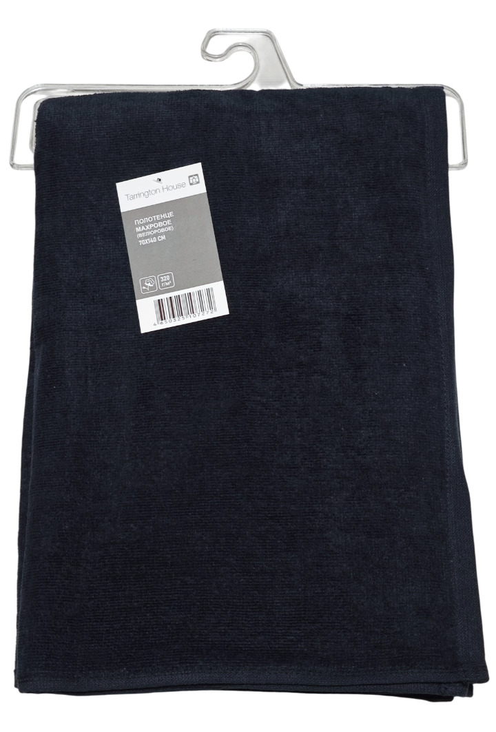 Tarrington House Полотенце антрацит велюр 320 г/м2, 70 х 140см