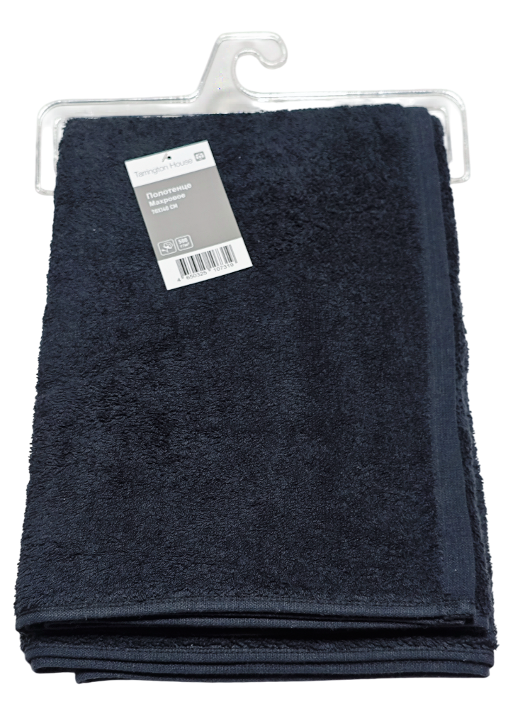 Tarrington House Полотенце хлопок антрацит махровое 500 г/м2, 70 х 140см