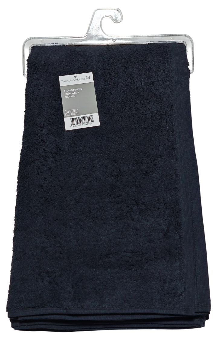 Tarrington House Полотенце хлопок антрацит махровое 500 г/м2, 90 х 150см
