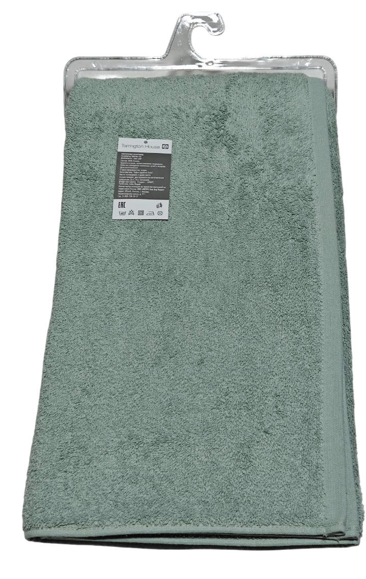 Tarrington House Полотенце хлопок зеленое махровое 500 г/м2, 90 х 150см