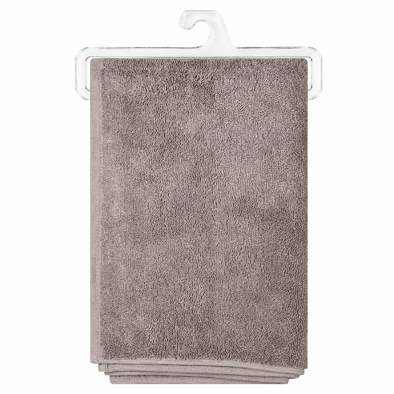 METRO PROFESSIONAL Полотенце махровое бежево-коричневое хлопок 600 г/м2, 70 х 140см