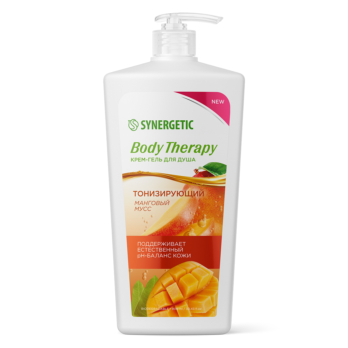 Изображение товара Гель для душа Synergetic Body Therapy Манговый мусс, 900мл