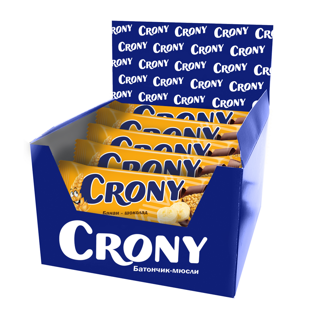 Батончик-мюсли Crony Банан-шоколад, 50г х 12 шт
