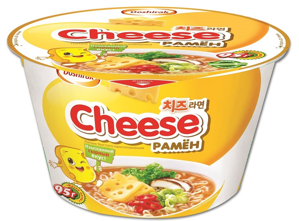 Лапша быстрого приготовления Доширак Cheese рамен с сыром, 95г