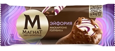 Мороженое эскимо Магнат Эйфория маскарпоне - голубика в шоколаде 8%, 70г