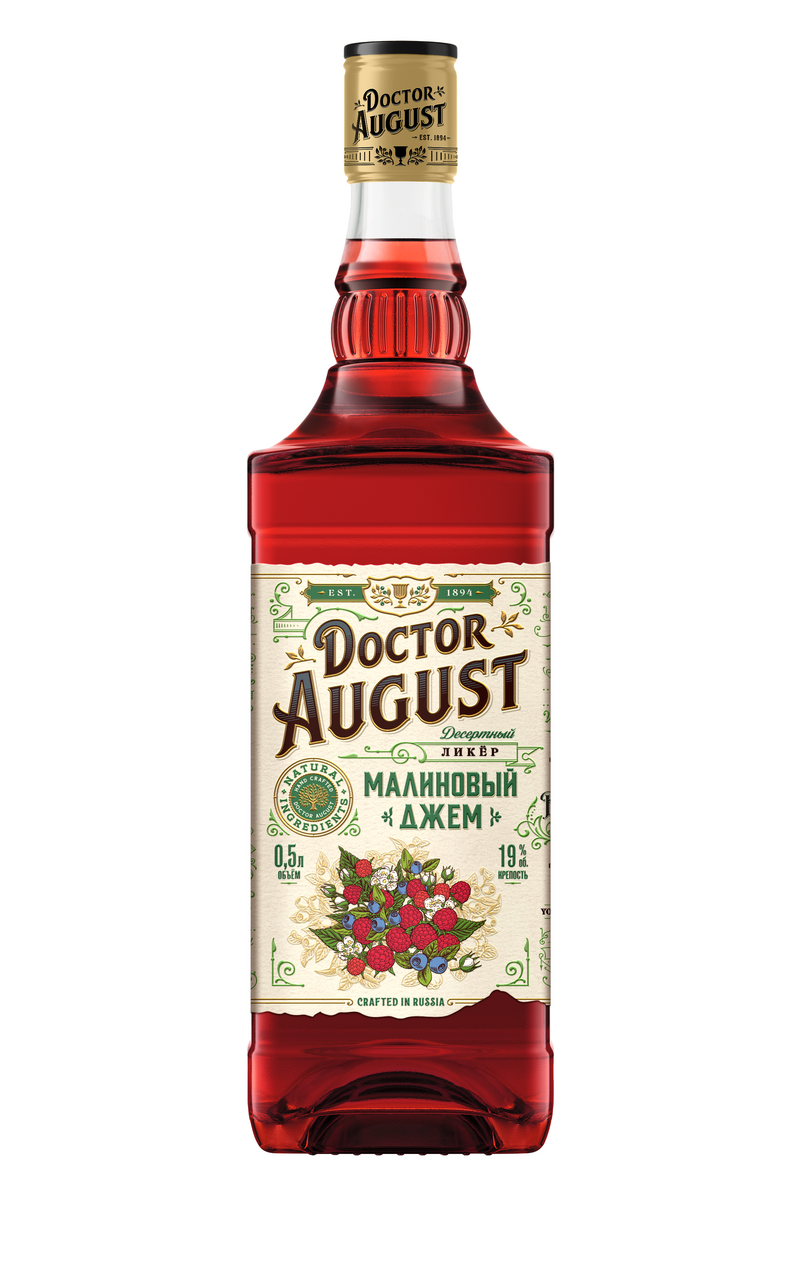 Изображение товара Ликер Doctor August Малиновый Джем, 0.5л