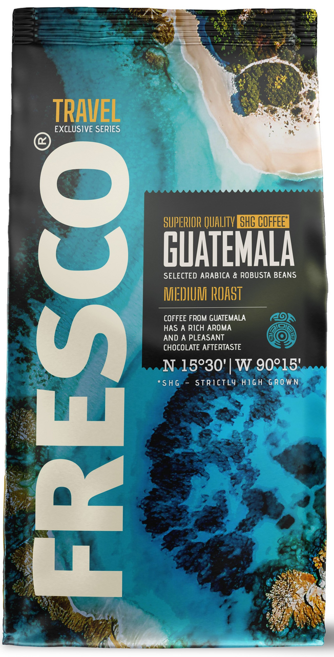 Изображение товара Кофе Fresco Guatemala в зернах, 900г - гармония вкуса из Гватемалы