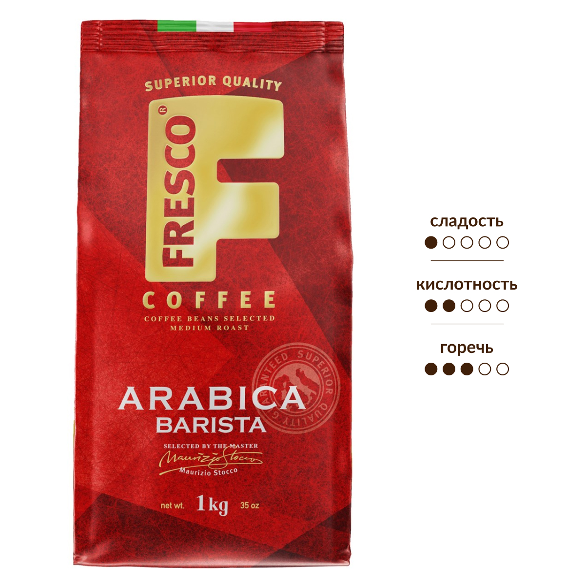 Изображение товара Кофе Fresco Arabica Barista в зернах 1 кг оригинальный купаж