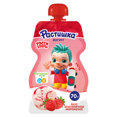 Йогурт детский Растишка Земляничное мороженое 2.6% с 3 лет, 70г