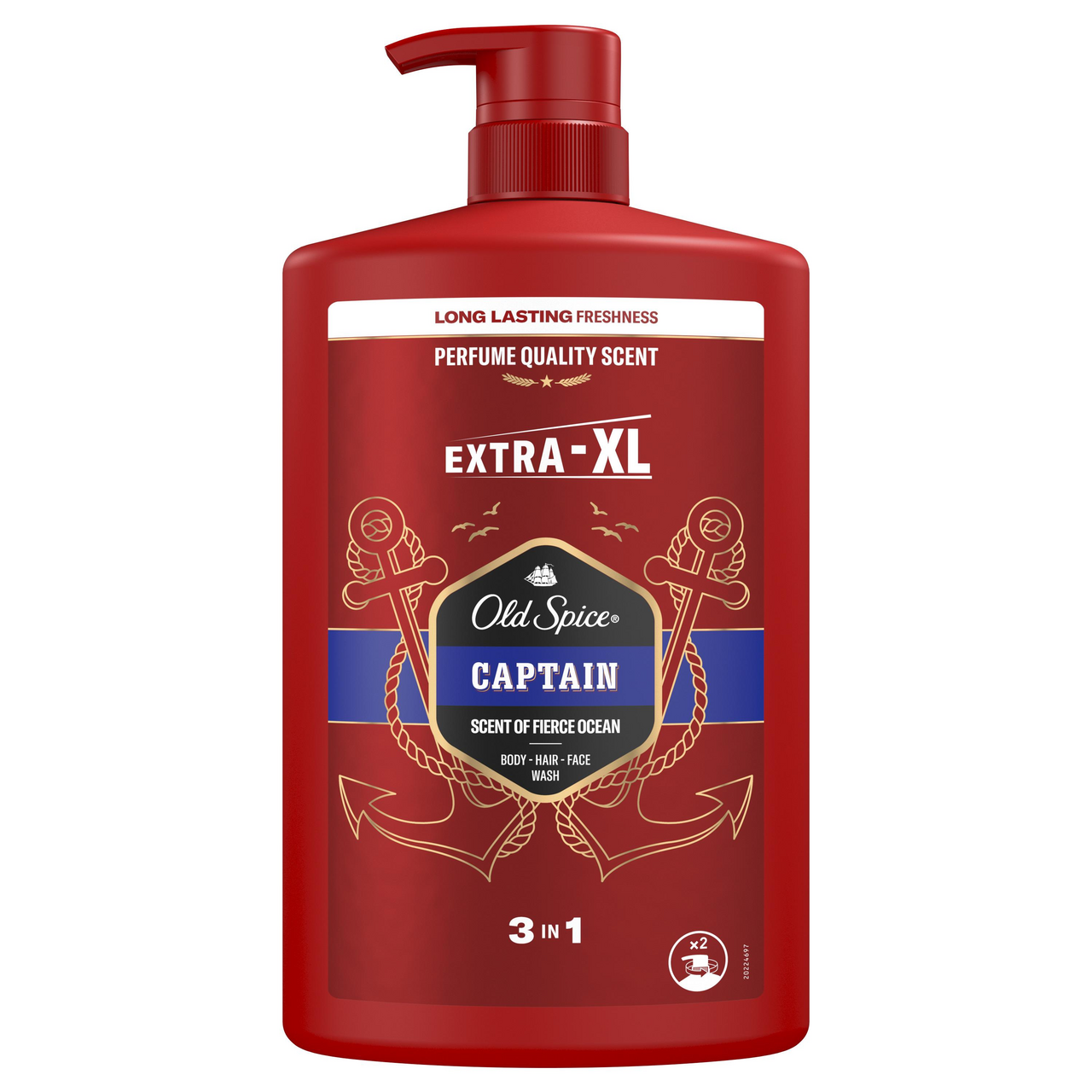 Изображение товара Гель для душа и шампунь мужской Old Spice Captain 3в1 1 л