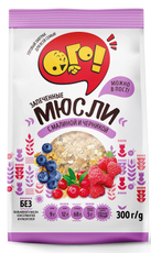 Мюсли Ого! запеченные с малиной и черникой, 300г