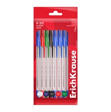 Ручка шариковая Erich Krause Stick Classic цветная 1.0, 8шт
