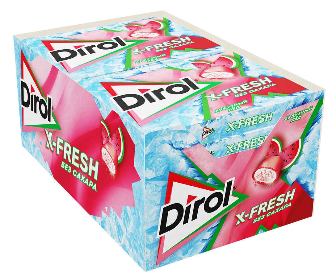 Жевательная резинка Dirol X-Fresh Арбуз, 16г x 12 шт