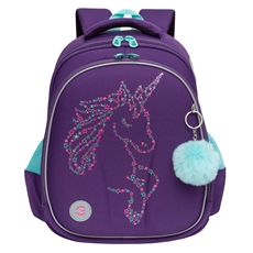 Рюкзак Grizzly школьный фиолетовый RAZ-486