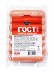 Сосиски Торговая площадь Молочные вареные ГОСТ, 300г