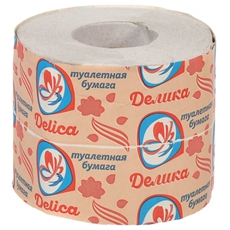Туалетная бумага Delica на втулке 1 слой 10.5м, 1 рулон