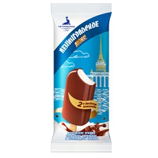 Мороженое эскимо Ленинградское сливочное в двойном шоколаде ГОСТ, 80г
