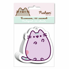 Блокнот Pusheen А7 розовый фигурный 15.5 х 9 х 1см, 50 листов