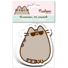 Блокнот Pusheen А7 серый фигурный 15.5 х 9 х 1см, 50 листов