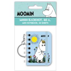 Мини блокнот Pusheen Moomin на евроспирали с эластичным держателем 12 х 8.5 х 1см, 40 листов