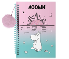 Блокнот Moomin А5 на спирали с подвеской - помпоном, 48 листов