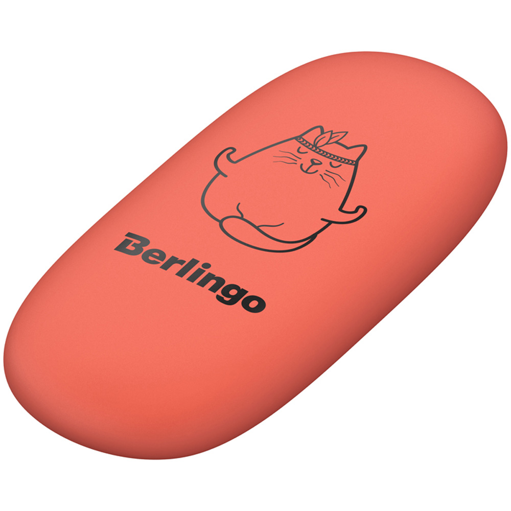 Изображение товара Ластик Berlingo Lazy Cats овальный, термопластичная резина, 49 х 23 х 9мм