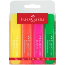 Текстовыделители Faber-Castell 46 Superfluorescent 1-5мм, 4шт