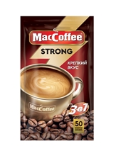 Напиток кофейный MacCoffee Strong 3в1 порционный (18г x 50шт), 900г