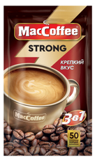 Напиток кофейный MacCoffee Strong 3в1 порционный (18г x 50шт), 900г