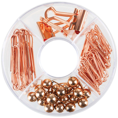 Набор мелкоофисных принадлежностей Meshu Rose Gold 89 предметов
