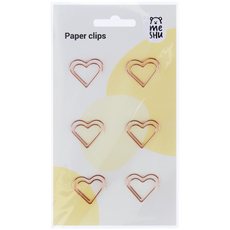 Скрепки фигурные Meshu Hearts 6шт, 27мм