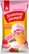 Мороженое Золотой Резерв пломбир малина-йогурт ГОСТ 12%, 80г