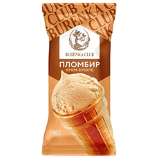 Мороженое Burenka Club пломбир Крем-брюле ГОСТ 15%, 80г