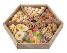 Набор орехов и сухофруктов Delight Season оранжевый менажница, 190г
